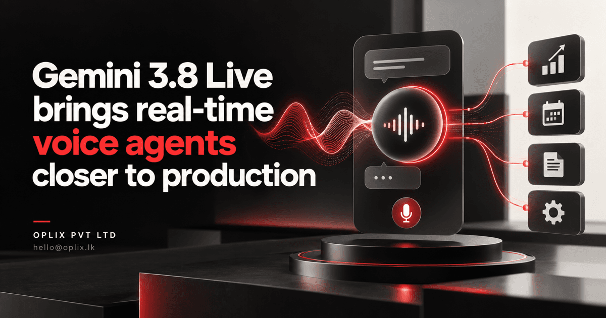 Abstract real-time voice agent connecting a spoken conversation to business analytics, scheduling, documents and settings